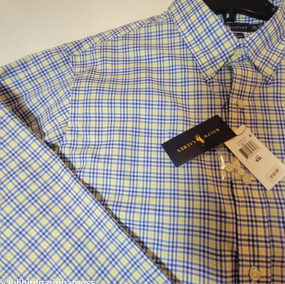 Ralph Lauren Men's dress shirt , checkered classic fit XXL , NWT - Picture 3 of 4